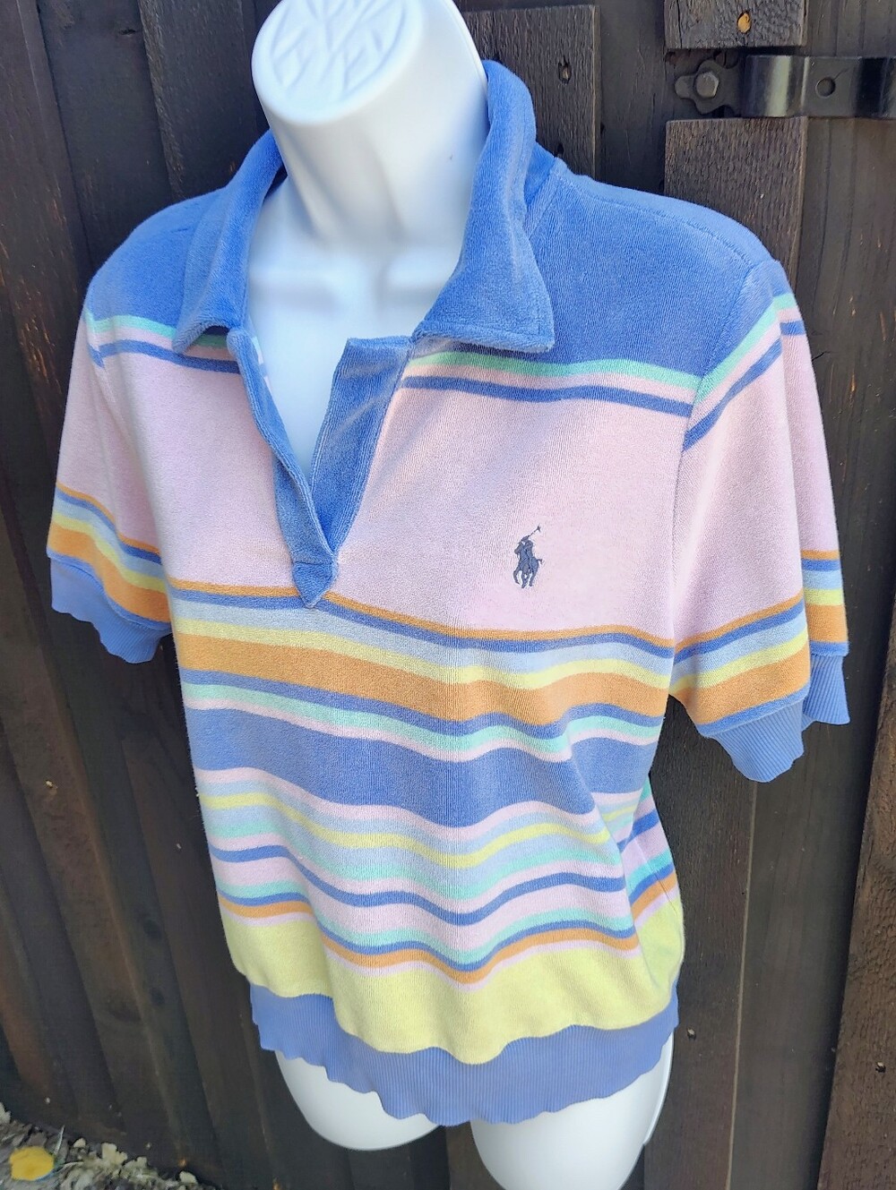 Polo by Ralph Lauren Pastel Striped Terry Polo